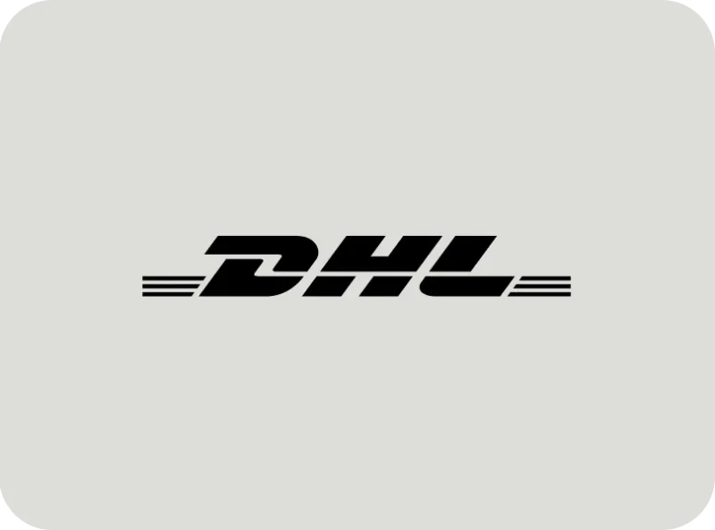 DHL logo black and white