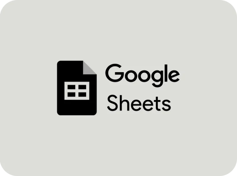 Google Sheets logo black and white