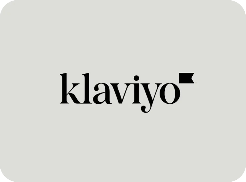 Klaviyo logo black and white