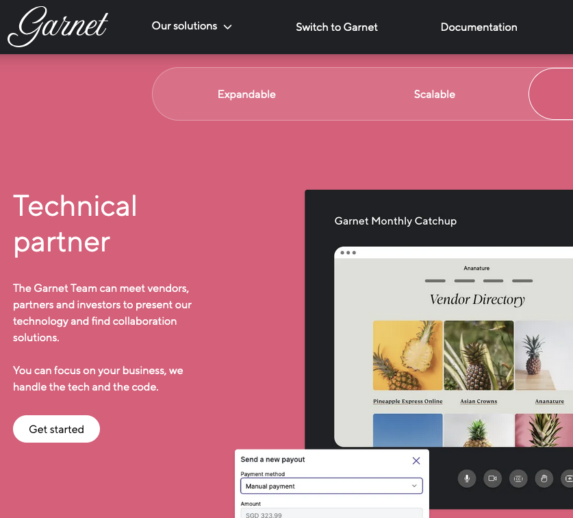 Garnet website screenshot