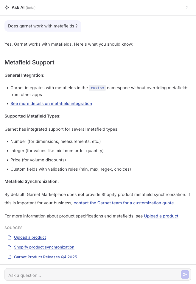 Ask AI discussion example