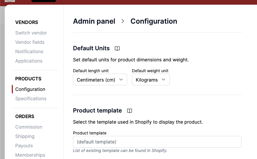 Default unit and templates