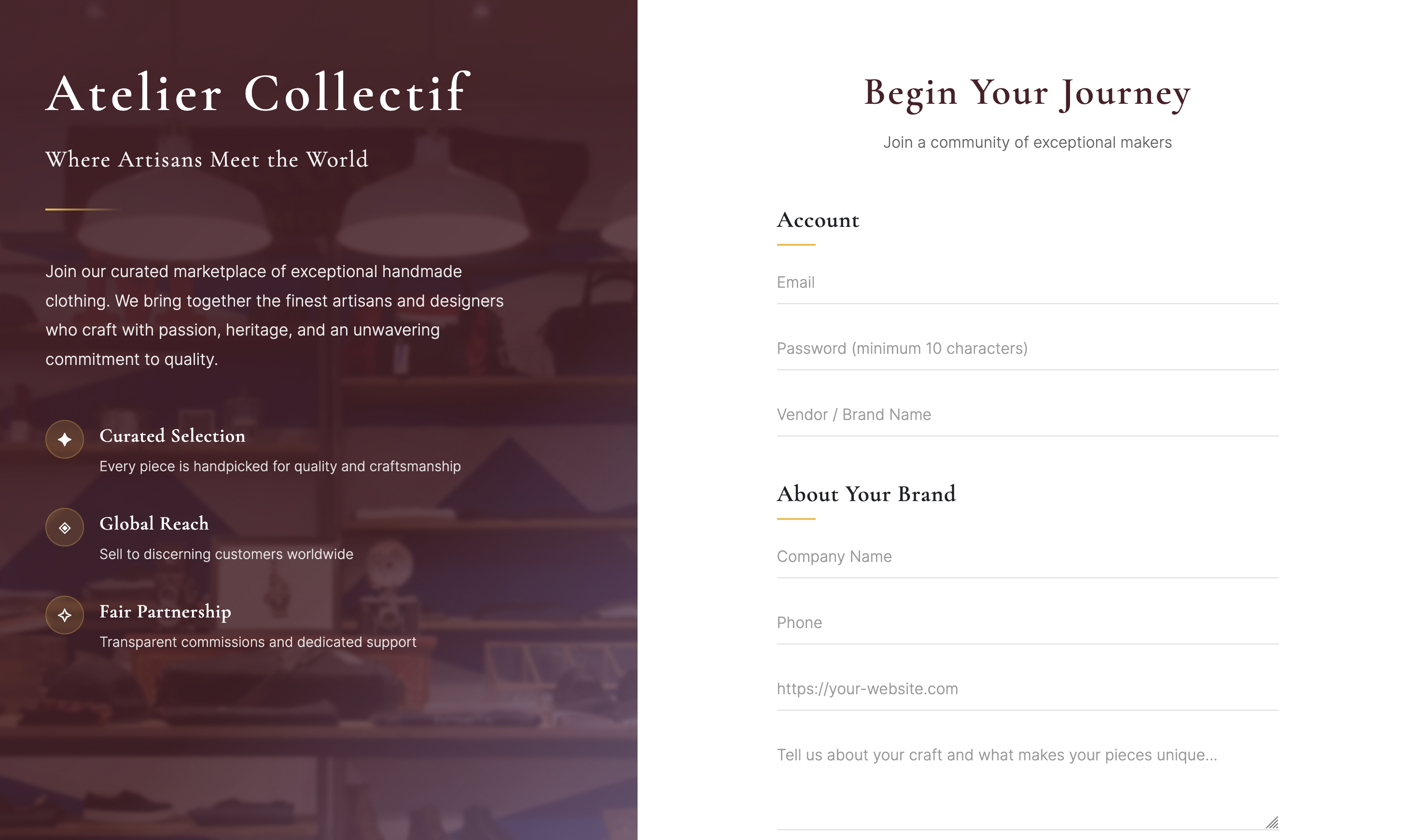 Custom login form example
