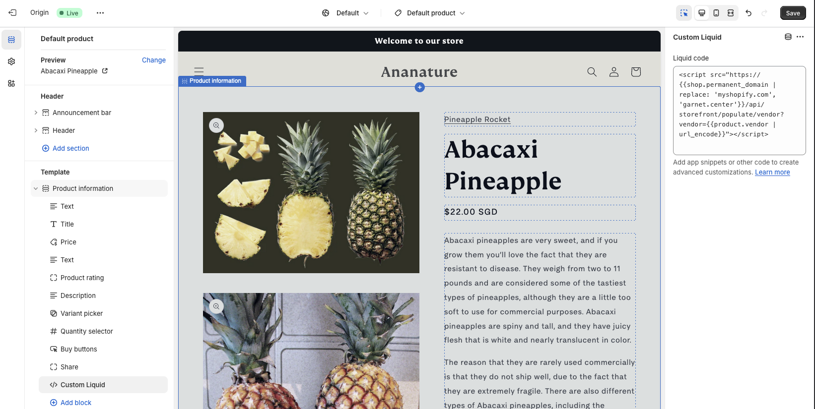 Custom liquid where to add
