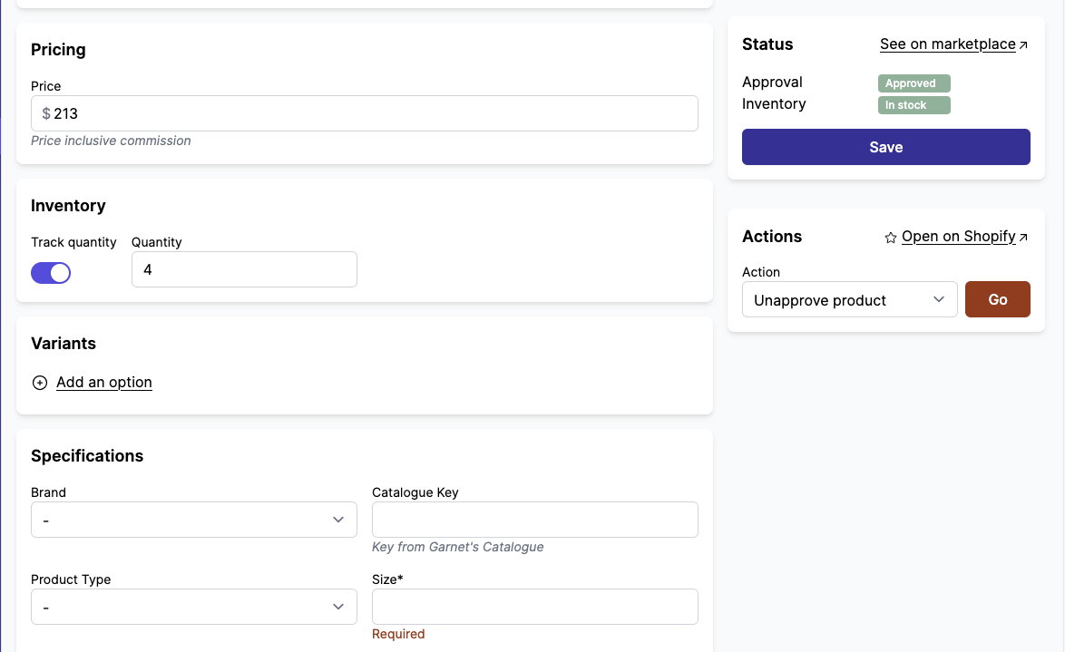 Display mandatory error screenshot