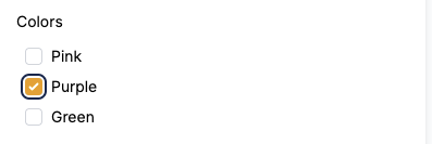 Checkbox specification