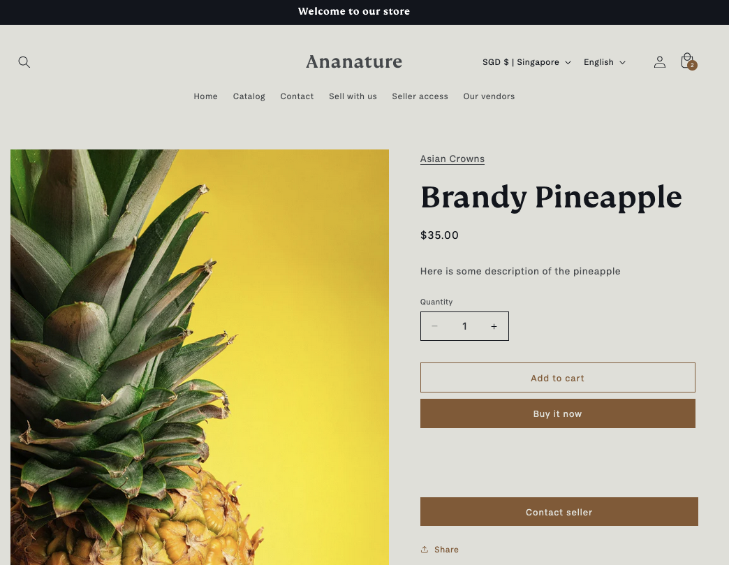 Customer contact seller on marketplace
