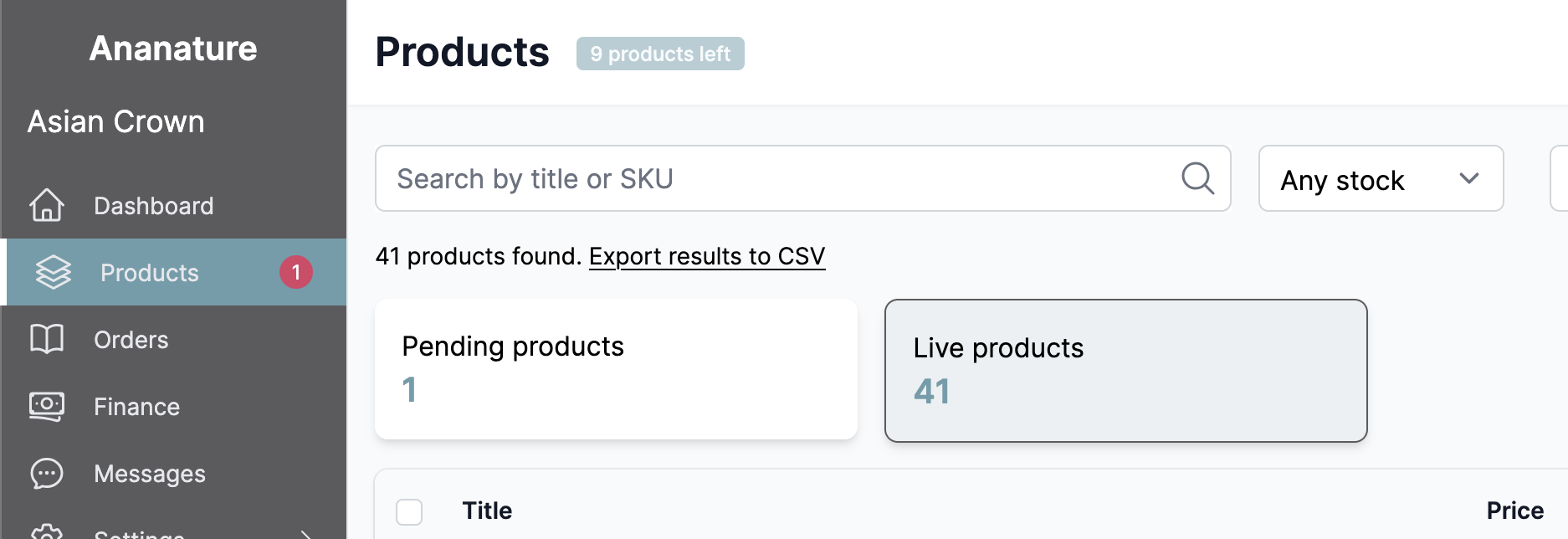 Product limitation overview