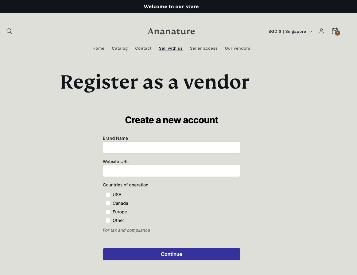 registration iframe