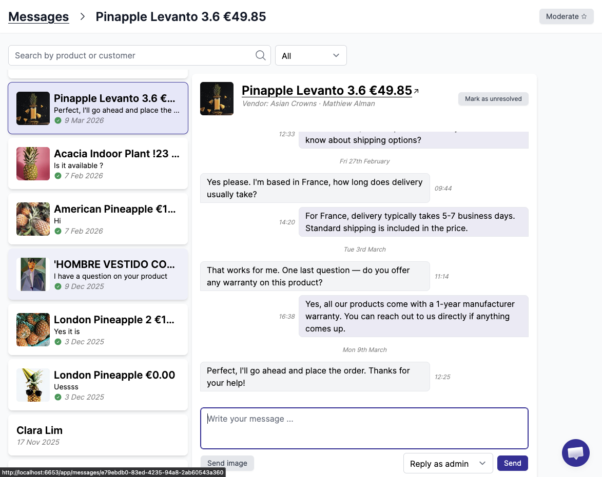 Search and resolve conversations