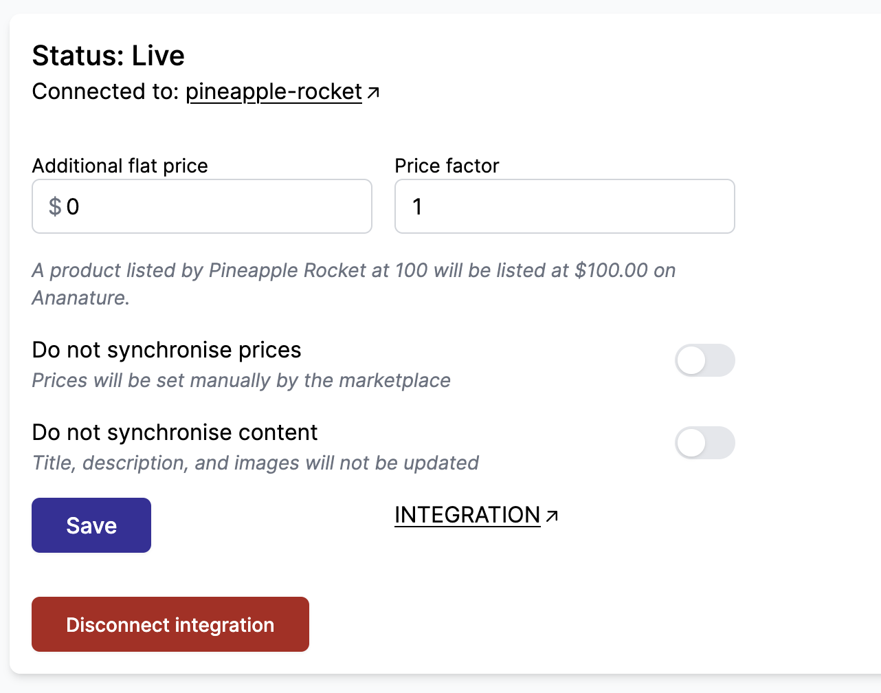 Disconnect integration from Garnet