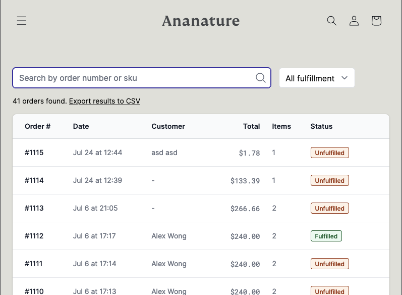 Example Garnet inside a marketplace