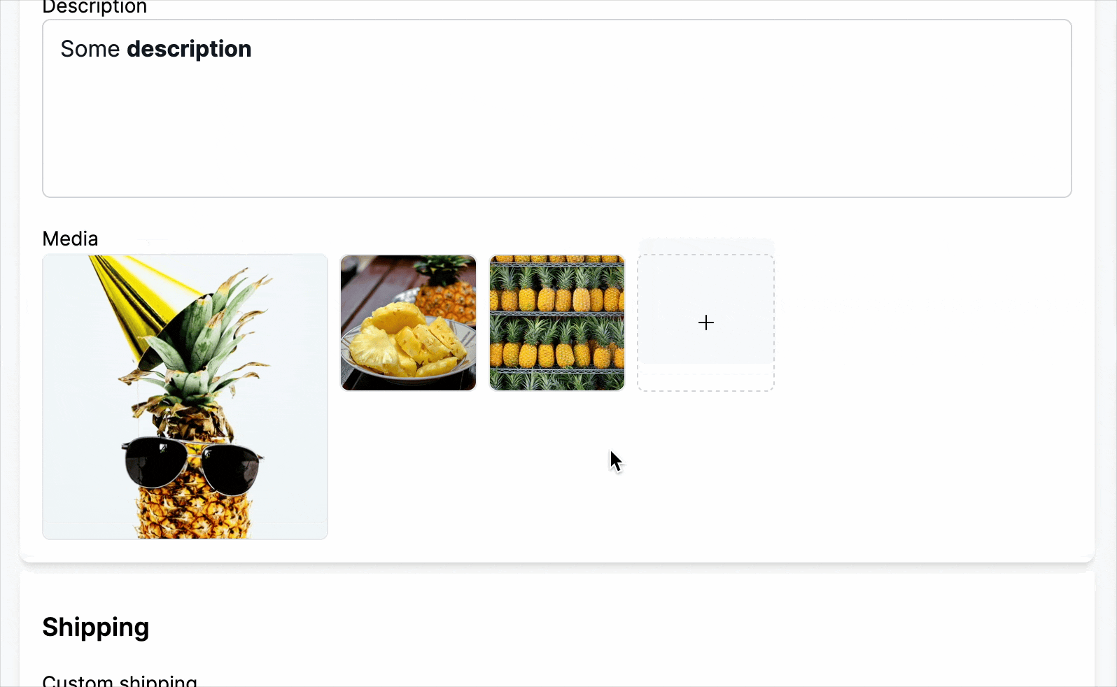 Upload specifications